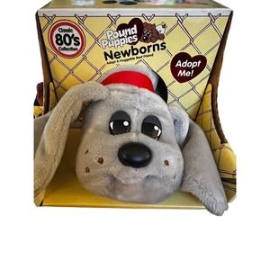 Pound Puppies Newborns Gray Freckles Stuffed Animal Plush Classic 80s Collection